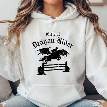 Official Dragon Rider Winged Horse Jumping Equestrian Fantasy Unisex Heavy Blend Hooded Sweatshirt
