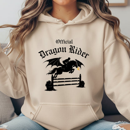 Official Dragon Rider Winged Horse Jumping Equestrian Fantasy Unisex Heavy Blend Hooded Sweatshirt