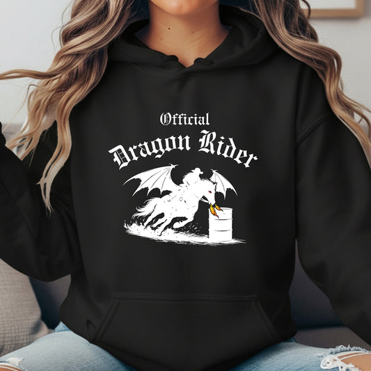 Official Dragon Rider Barel Racer Equestrian Winged Horse Unisex Heavy Blend Hooded Sweatshirt