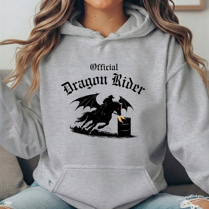 Official Dragon Rider Barel Racer Equestrian Winged Horse Unisex Heavy Blend Hooded Sweatshirt