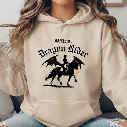 Official Dragon Rider Winged Horse Dressage Equestrian Fantasy Unisex Heavy Blend Hooded Sweatshirt