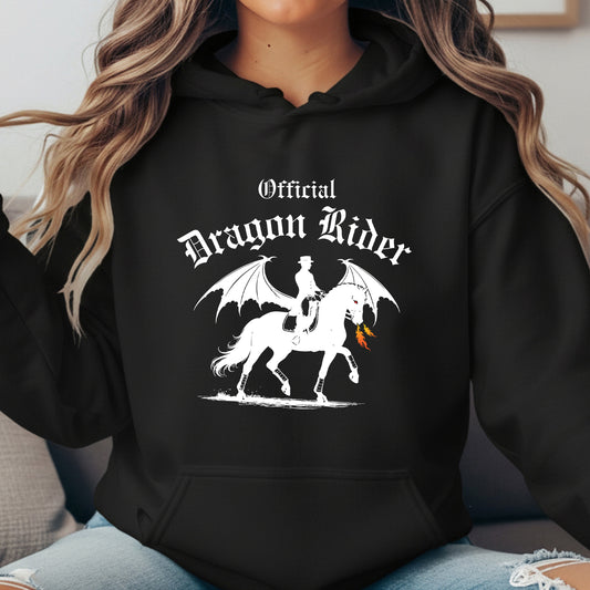 Official Dragon Rider Winged Horse Dressage Equestrian Fantasy Unisex Heavy Blend Hooded Sweatshirt