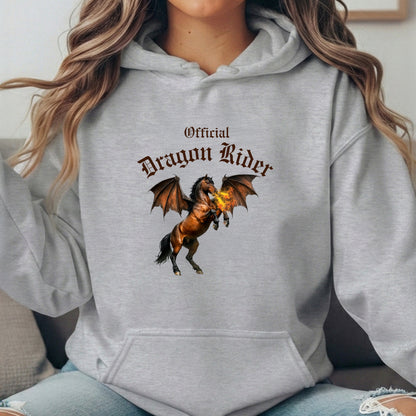 Official Dragon Rider Bay Fire Breathing Winged Horse Unisex Heavy Blend Hooded Sweatshirt