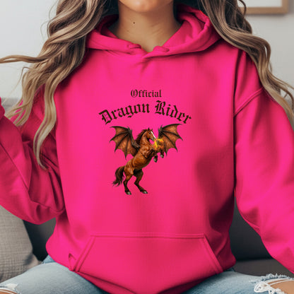 Official Dragon Rider Chesnut Rearing Winged Horse Equestrian Unisex Heavy Blend Hooded Sweatshirt