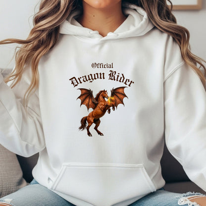 Official Dragon Rider Chesnut Rearing Winged Horse Equestrian Unisex Heavy Blend Hooded Sweatshirt