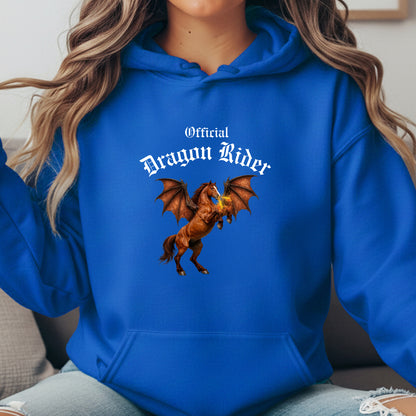 Official Dragon Rider Chesnut Rearing Winged Horse Equestrian Unisex Heavy Blend Hooded Sweatshirt