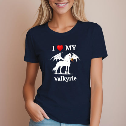 Personalized I Love My Dragon Horse Women's Relaxed Fit Tee
