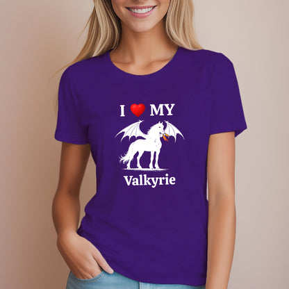 Personalized I Love My Dragon Horse Women's Relaxed Fit Tee