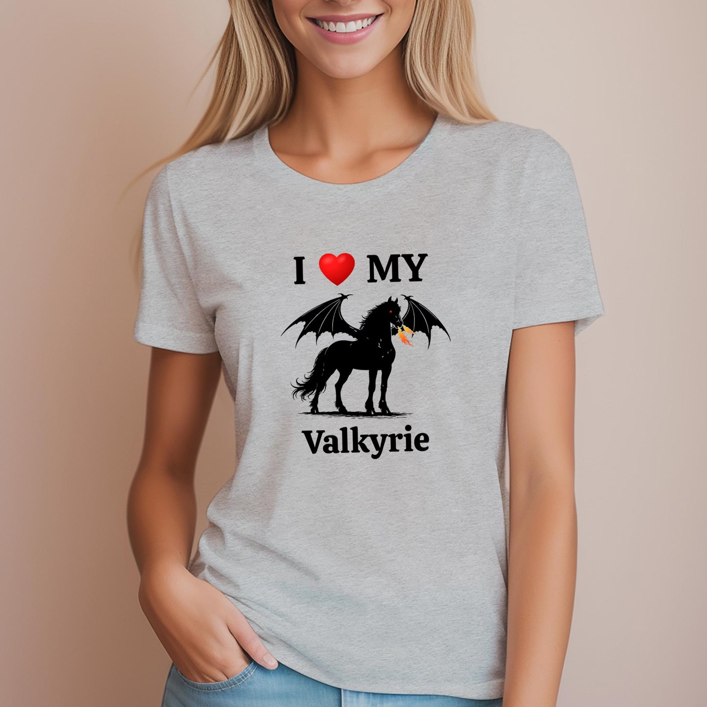 Personalized I Love My Dragon Horse Women's Relaxed Fit Tee