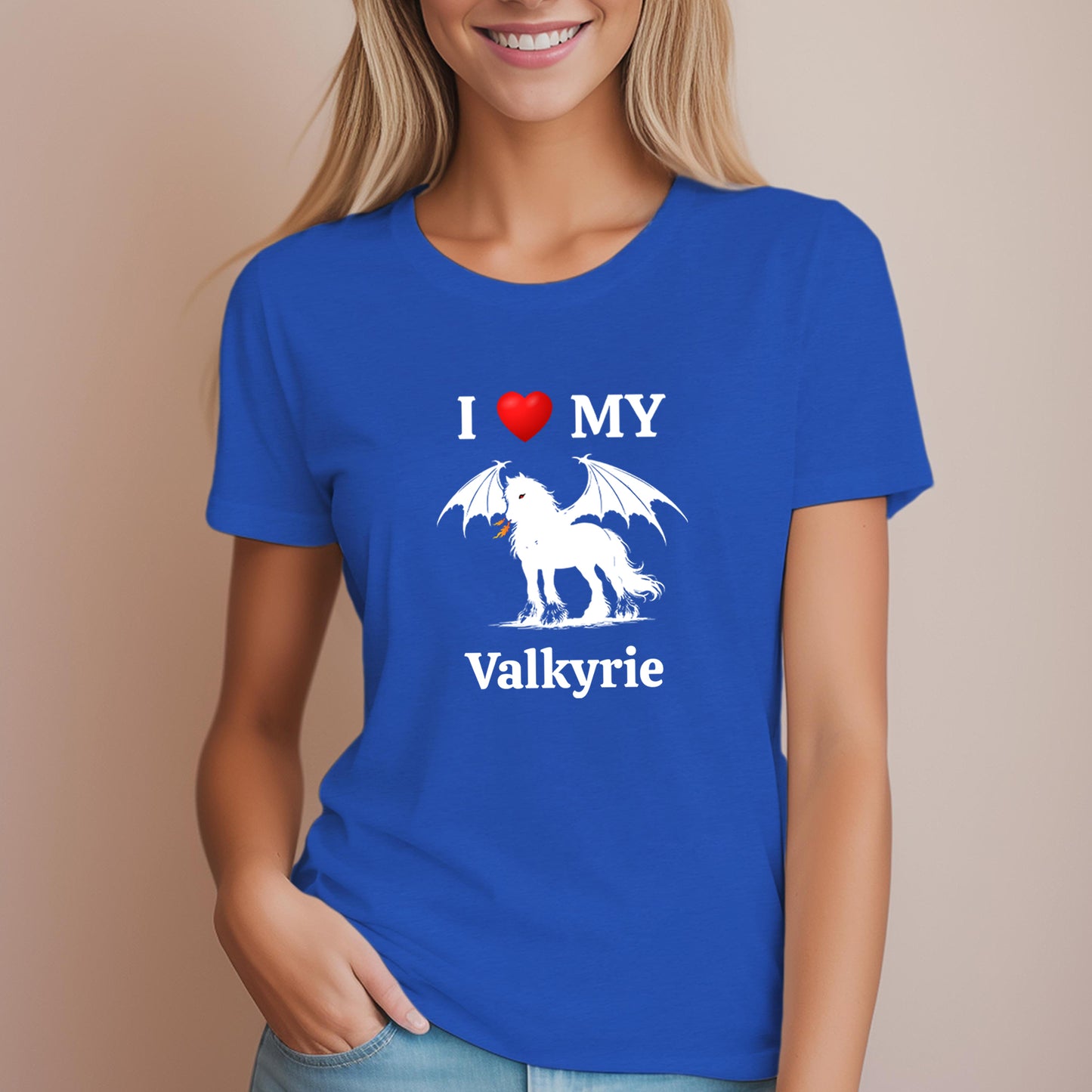Personalized I Love My Dragon Horse Women's Relaxed Fit Tee