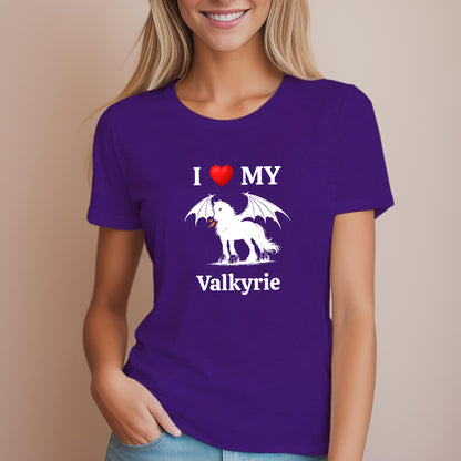 Personalized I Love My Dragon Horse Women's Relaxed Fit Tee