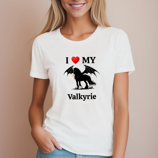 Personalized I Love My Dragon Horse Women's Relaxed Fit Tee