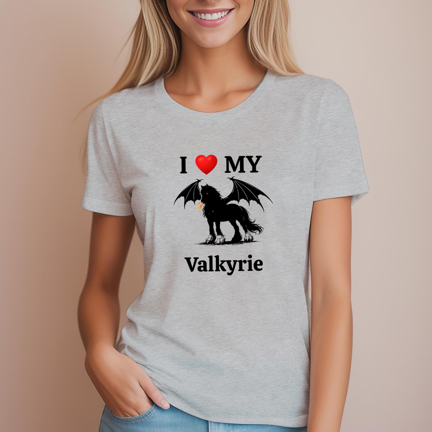 Personalized I Love My Dragon Horse Women's Relaxed Fit Tee