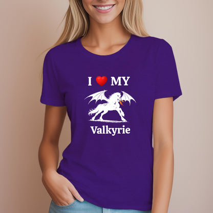 Personalized I Love My Dragon Horse Women's Relaxed Fit Tee