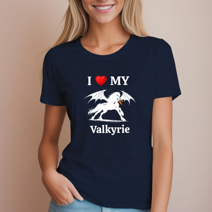 Personalized I Love My Dragon Horse Women's Relaxed Fit Tee