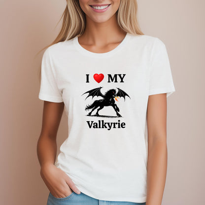 Personalized I Love My Dragon Horse Women's Relaxed Fit Tee