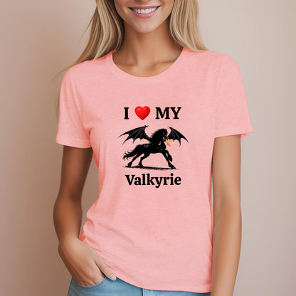 Personalized I Love My Dragon Horse Women's Relaxed Fit Tee