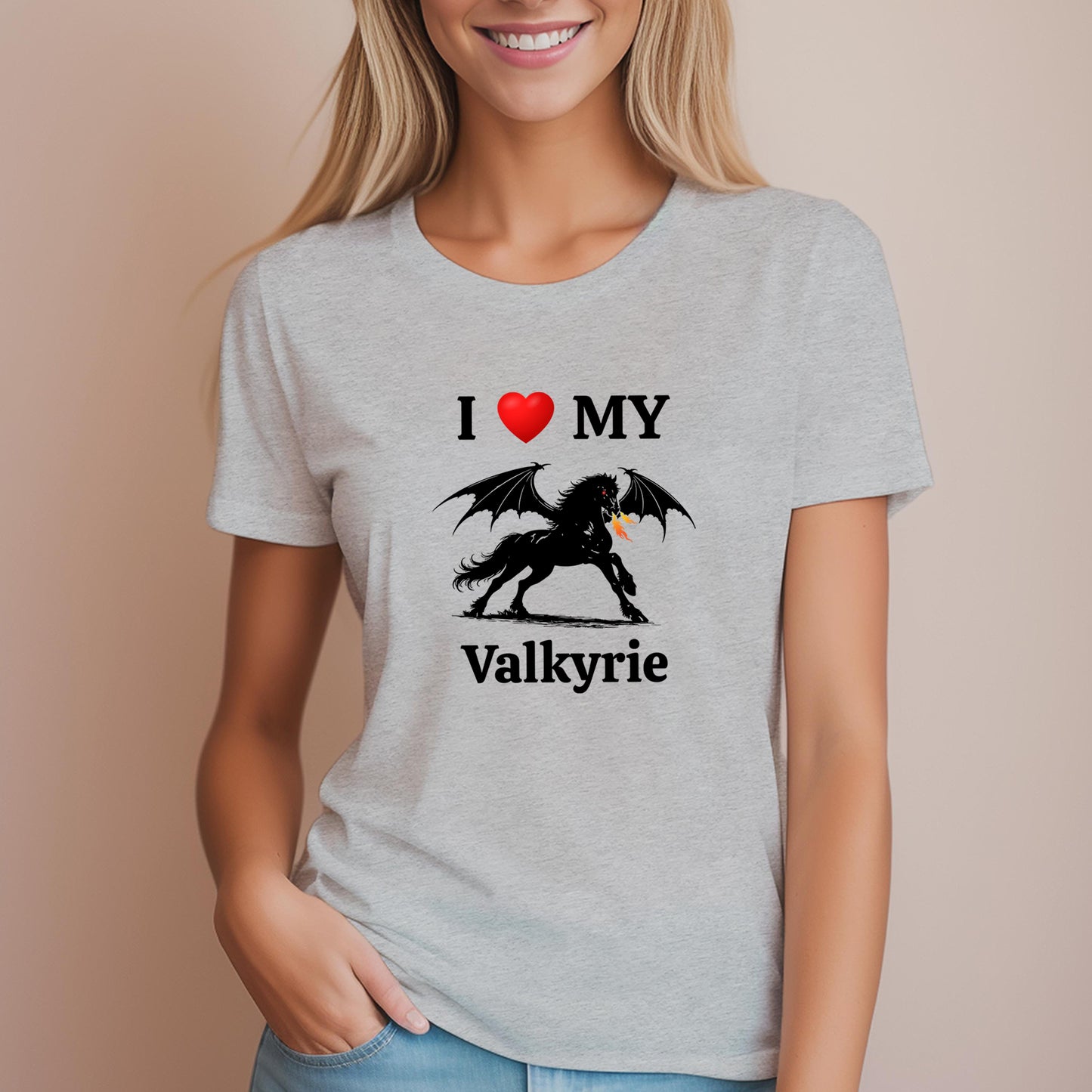 Personalized I Love My Dragon Horse Women's Relaxed Fit Tee