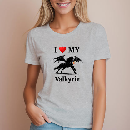 Personalized I Love My Dragon Horse Women's Relaxed Fit Tee