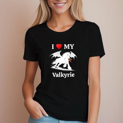 Personalized I Love My Dragon Horse Women's Relaxed Fit Tee