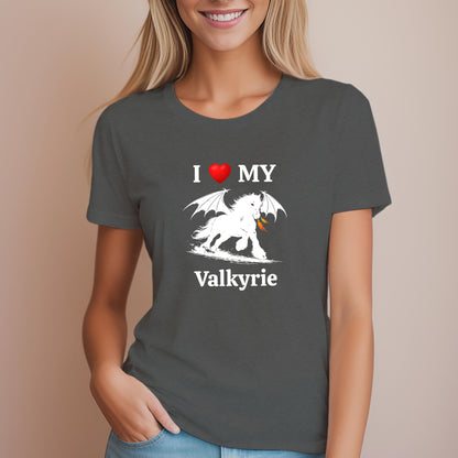 Personalized I Love My Dragon Horse Women's Relaxed Fit Tee