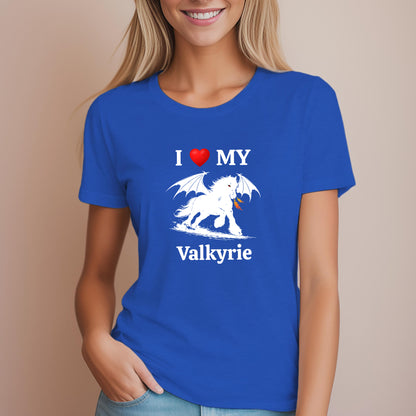 Personalized I Love My Dragon Horse Women's Relaxed Fit Tee