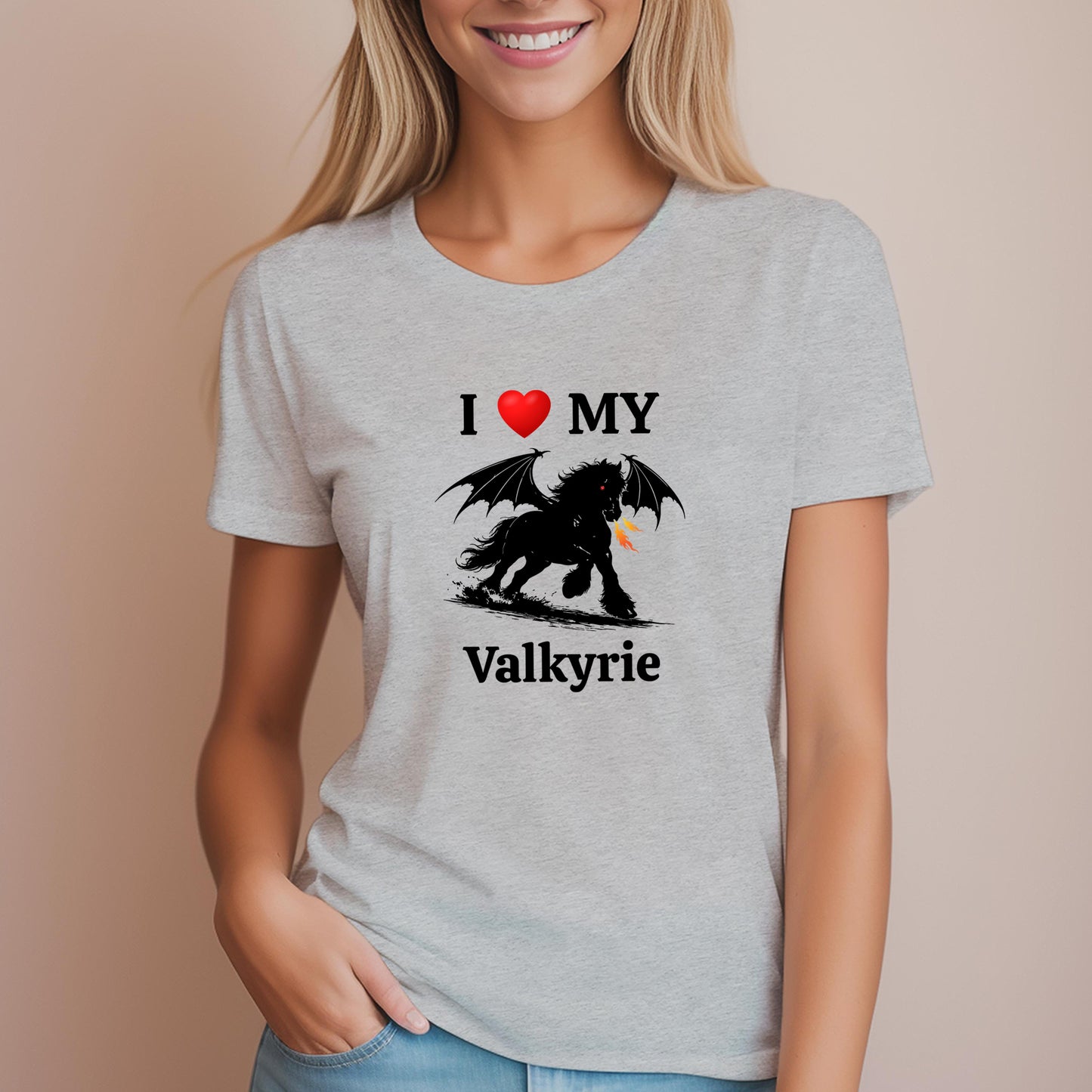 Personalized I Love My Dragon Horse Women's Relaxed Fit Tee