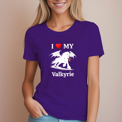 Personalized I Love My Dragon Horse Women's Relaxed Fit Tee