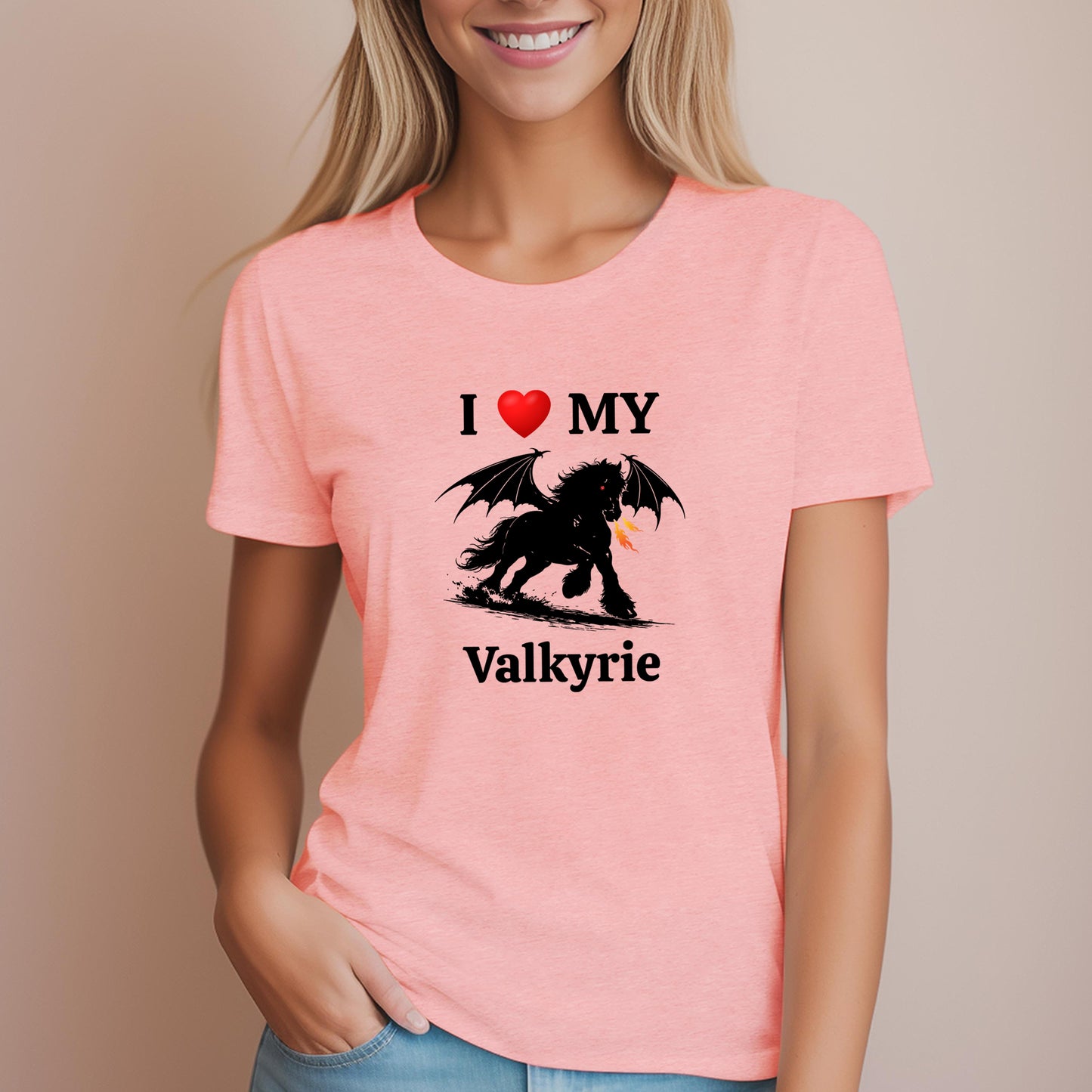 Personalized I Love My Dragon Horse Women's Relaxed Fit Tee