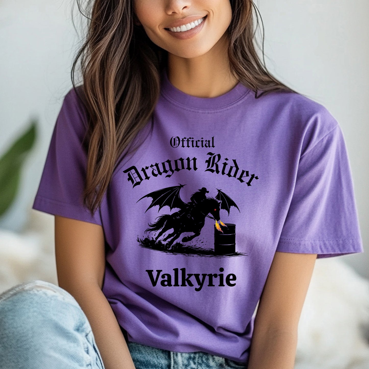 Personalized Official Dragon Rider Barrel Racer Equestrian Winged HorseUnisex Jersey Short Sleeve Tee