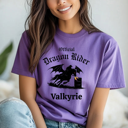Personalized Official Dragon Rider Barrel Racer Equestrian Winged HorseUnisex Jersey Short Sleeve Tee