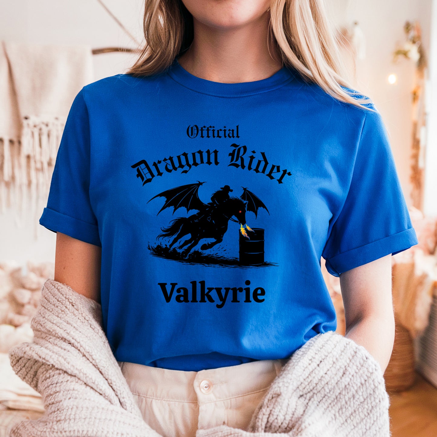 Personalized Official Dragon Rider Barrel Racer Equestrian Winged HorseUnisex Jersey Short Sleeve Tee