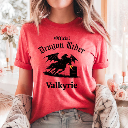 Personalized Official Dragon Rider Barrel Racer Equestrian Winged HorseUnisex Jersey Short Sleeve Tee