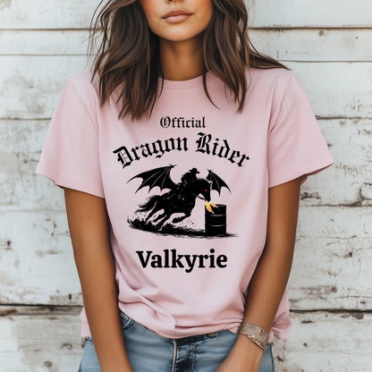 Personalized Official Dragon Rider Barrel Racer Equestrian Winged HorseUnisex Jersey Short Sleeve Tee
