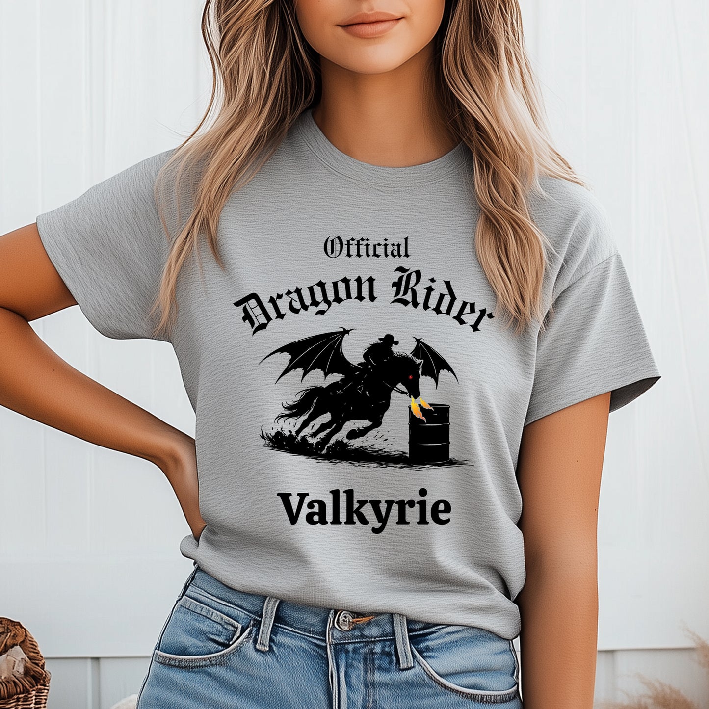 Personalized Official Dragon Rider Barrel Racer Equestrian Winged HorseUnisex Jersey Short Sleeve Tee