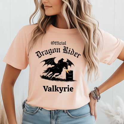 Personalized Official Dragon Rider Barrel Racer Equestrian Winged HorseUnisex Jersey Short Sleeve Tee