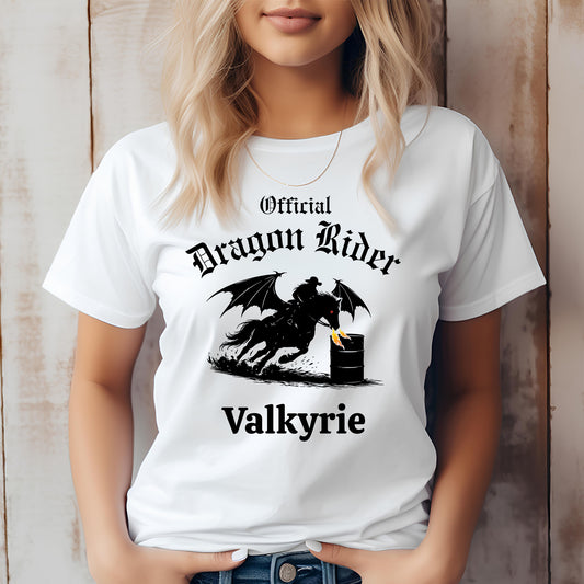 Personalized Official Dragon Rider Barrel Racer Equestrian Winged HorseUnisex Jersey Short Sleeve Tee