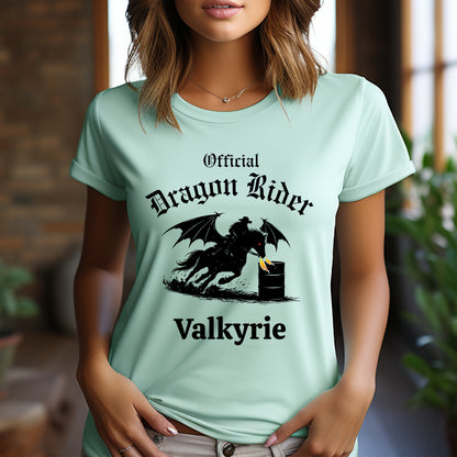 Personalized Official Dragon Rider Barrel Racer Equestrian Winged HorseUnisex Jersey Short Sleeve Tee