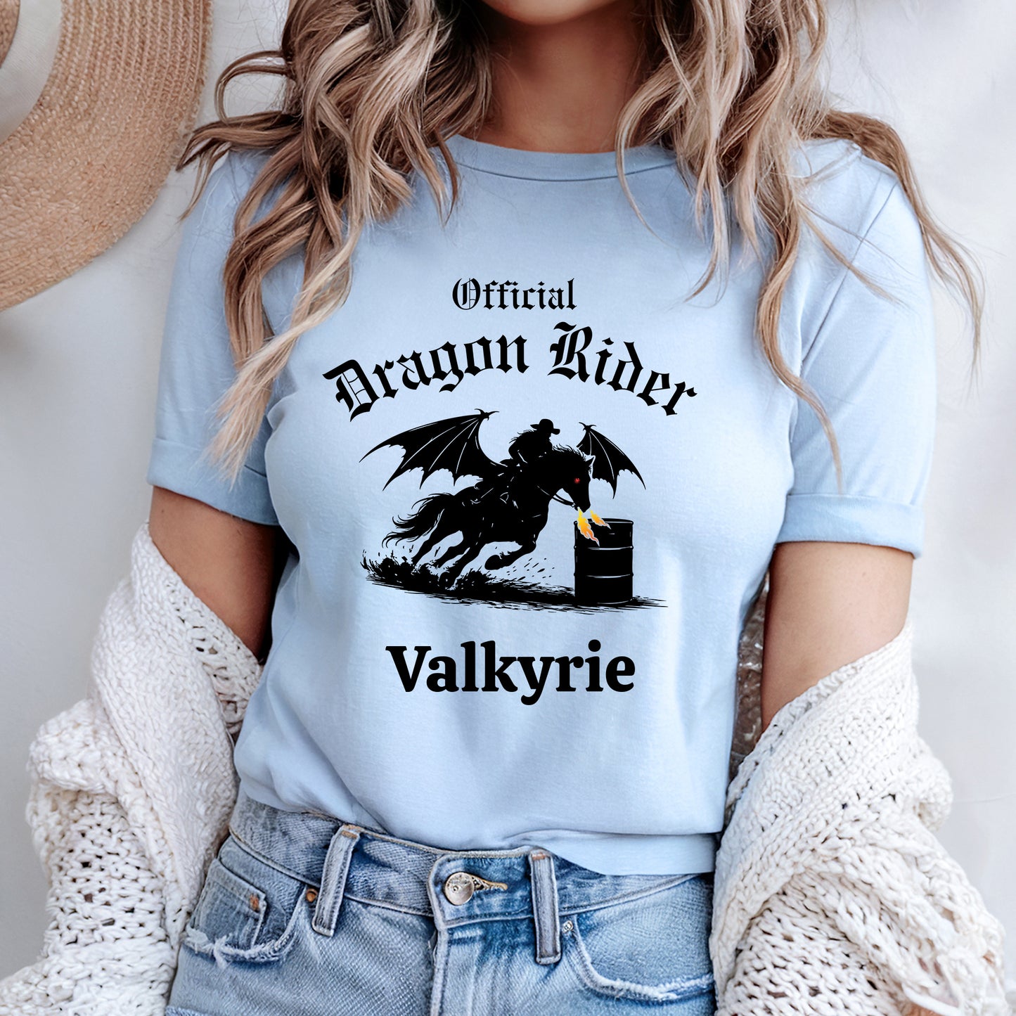 Personalized Official Dragon Rider Barrel Racer Equestrian Winged HorseUnisex Jersey Short Sleeve Tee
