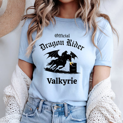 Personalized Official Dragon Rider Barrel Racer Equestrian Winged HorseUnisex Jersey Short Sleeve Tee