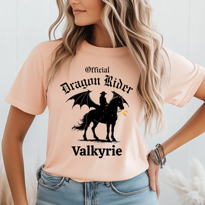 Personalized Official Dragon Rider Western Winged Horse Equestrian Fantasy Unisex Jersey Short Sleeve Tee