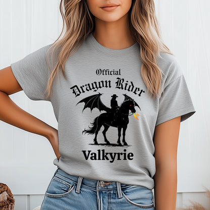 Personalized Official Dragon Rider Western Winged Horse Equestrian Fantasy Unisex Jersey Short Sleeve Tee