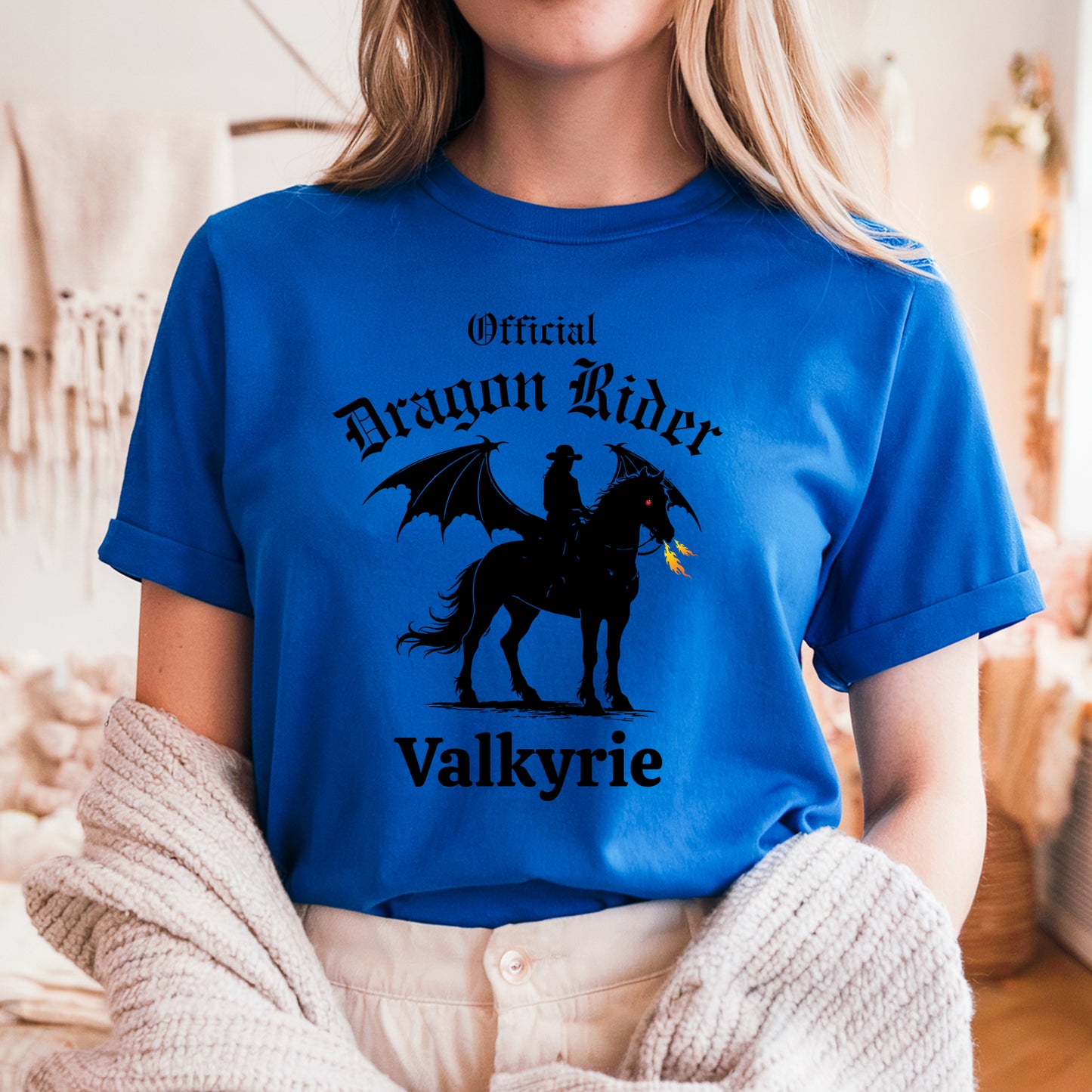Personalized Official Dragon Rider Western Winged Horse Equestrian Fantasy Unisex Jersey Short Sleeve Tee