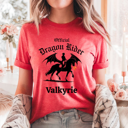 Personalized Official Dragon Rider Winged Horse Dressage Equestrian Fantasy Unisex Jersey Short Sleeve Tee