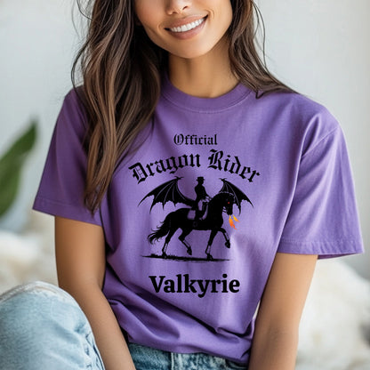 Personalized Official Dragon Rider Winged Horse Dressage Equestrian Fantasy Unisex Jersey Short Sleeve Tee