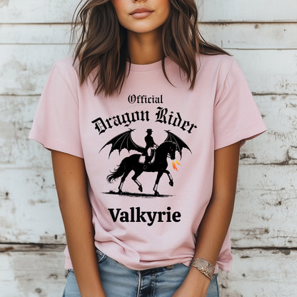 Personalized Official Dragon Rider Winged Horse Dressage Equestrian Fantasy Unisex Jersey Short Sleeve Tee