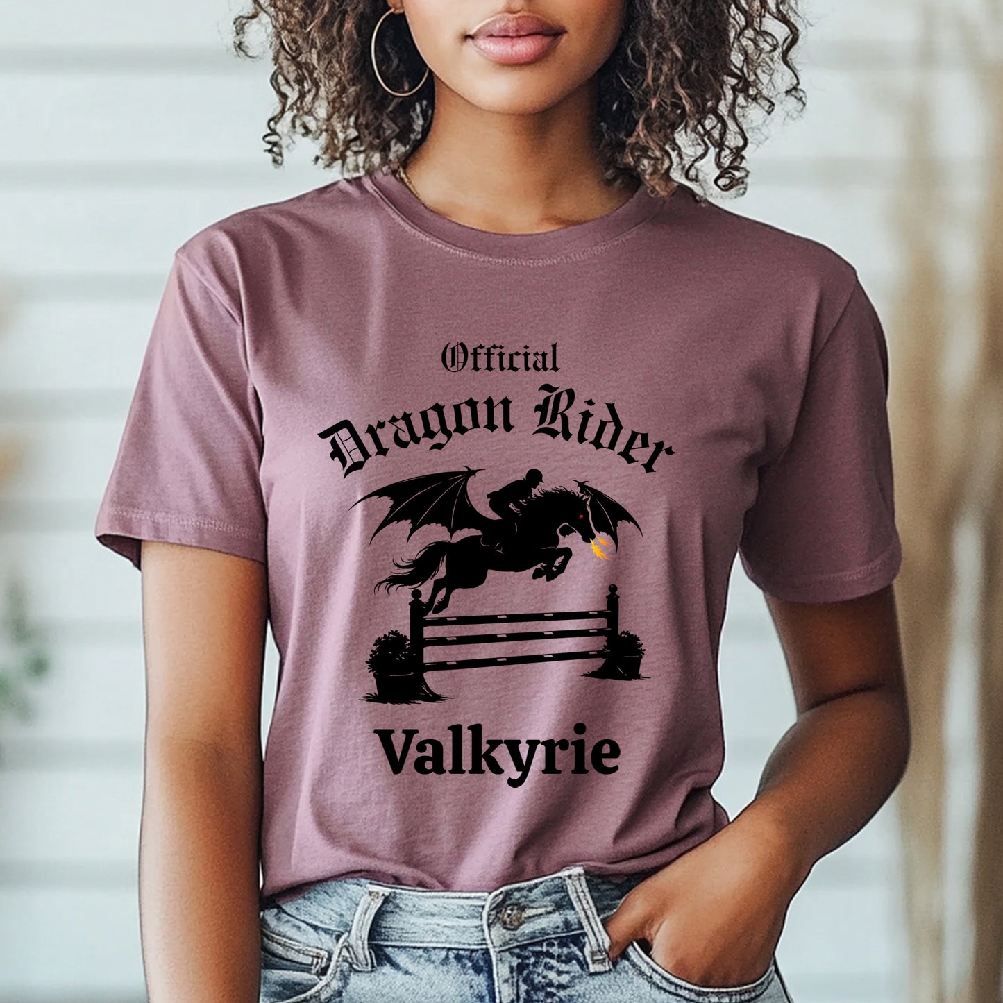 Personalized Official Dragon Rider Winged Horse Jumping Equestrian Fantasy Unisex Jersey Short Sleeve Tee