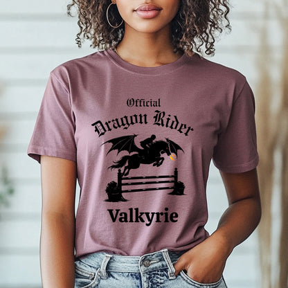 Personalized Official Dragon Rider Winged Horse Jumping Equestrian Fantasy Unisex Jersey Short Sleeve Tee