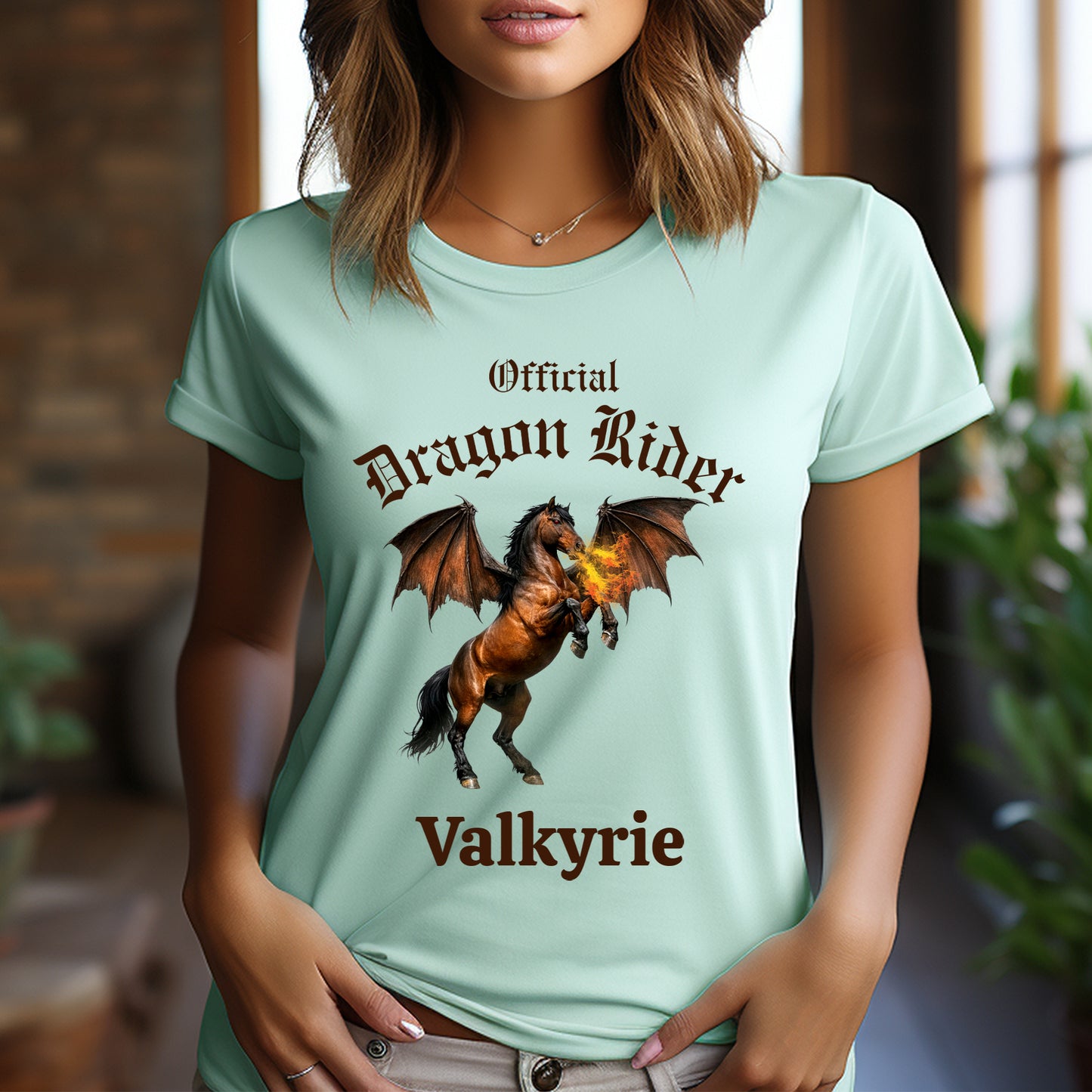 Personalized Official Dragon Rider Bay Fire Breathing Winged Horse Unisex Jersey Short Sleeve Tee