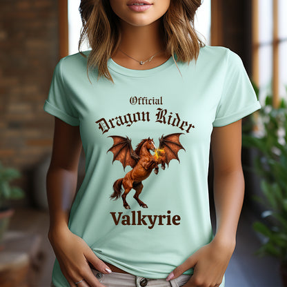Personalized Official Dragon Rider Chesnut Rearing Winged Horse Equestrian Unisex Jersey Short Sleeve Tee
